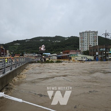 호우 피해- 영암 미암면