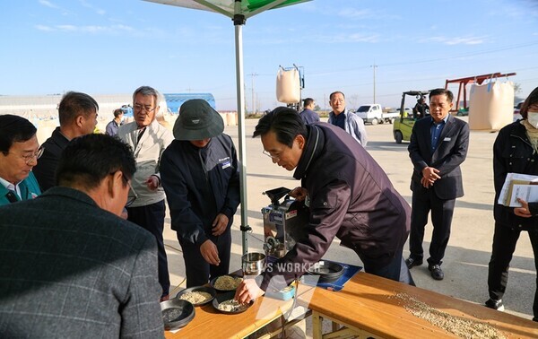 전남 영암군(군수 우승희)이 지난 6일 2024년산 공공비축미곡 가루쌀벼 수매를 시작으로 건조벼 매입에 돌입했다.