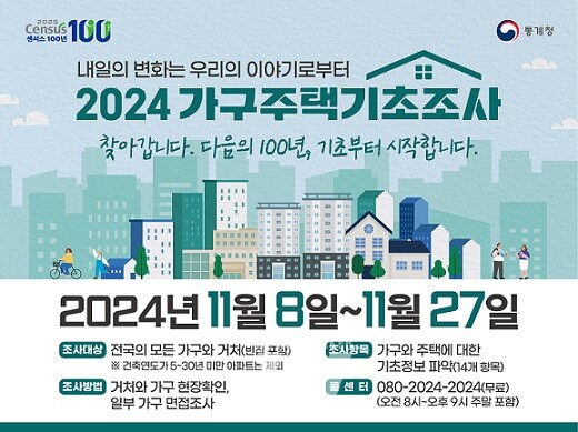 2024년 가구주택기초조사 홍보물