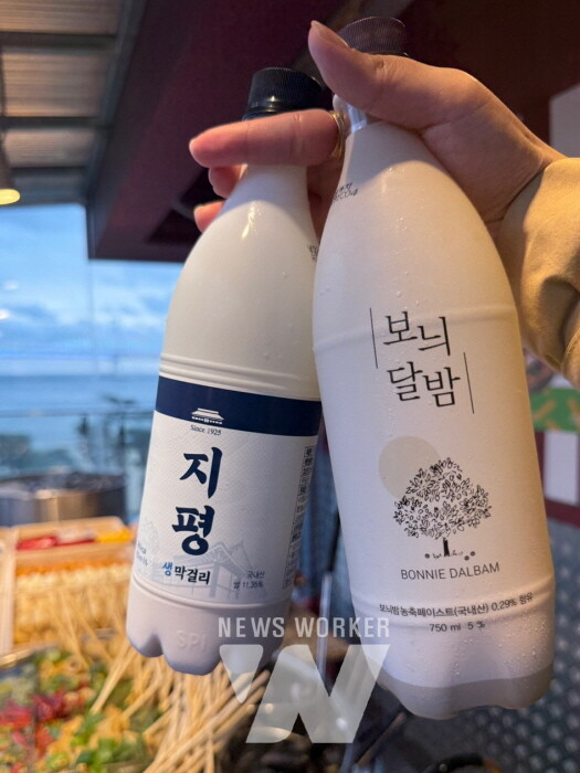 지평생막걸리와 보늬달밤 [사진=지평주조 제공]