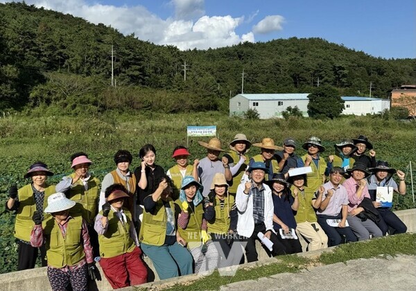 우수 으뜸 마을로 선정된 완도읍 소가용마을(주민들과 함께 공동 텃밭 조성)