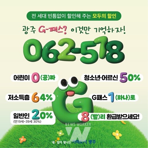 어린이 무료, 청소년‧어르신 반값 ‘광주G-패스’ 시행