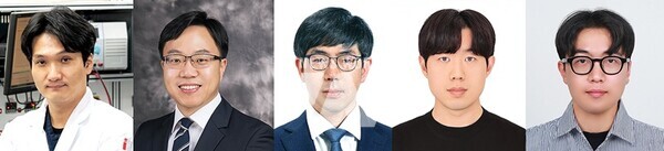 (왼쪽부터) 엄광섭 교수(GIST), 이주형 교수(GIST), 이정태 교수(경희대), 권준화 박사, 소순성 박사