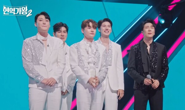'현역가왕2' 6회까지 치러진 2라운드에서 우승한 에녹, 김경민, 박서진, 한강, 노지훈. 이 5명을 제외한 20명이 '현역가왕2' 7회에서 패자부활전을 갖는다. [사진=MBN '현역가왕2' 6회 캡처]