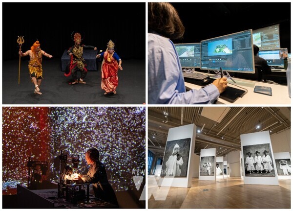 (왼쪽부터 시계방향)ACC무용커뮤니티 퍼포먼스, ACC전문인교육, 구본창 사물의 초상 전시, ACT 페스티벌
