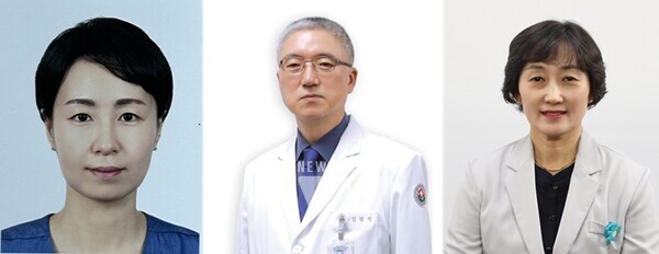 기획예산과 오정은 담당자, 김광석 공공부원장(성형외과 교수), 간호부 추정남 중앙지원과장