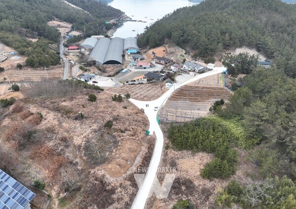 완도군 약산면 우두 마을 밭 전경