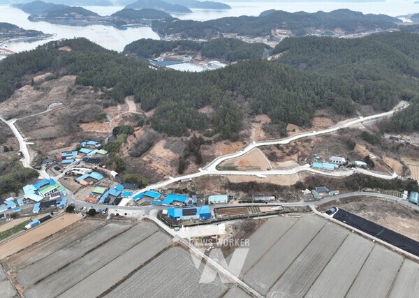 완도군 약산면 우두 마을 밭 전경