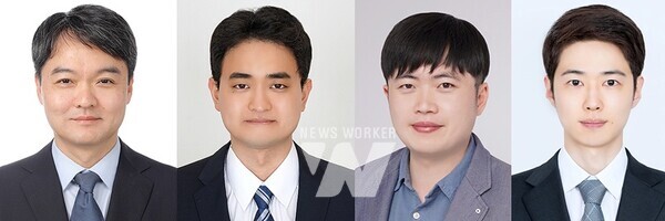 (왼쪽부터) 화학과 홍석원 교수, 김도원 박사과정생, 변진환 박사, 안재붕 석사