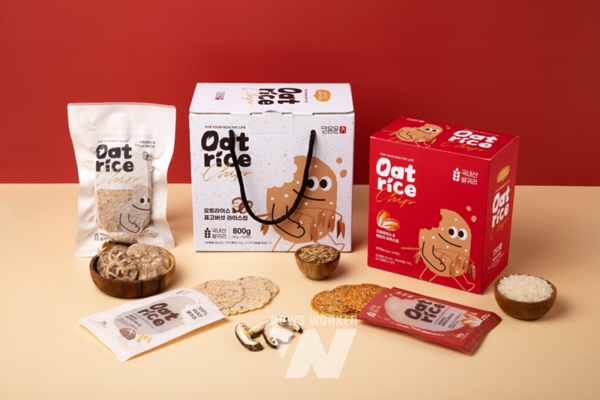 표고버섯 쌀귀리 라이스칩, 묵은지 쌀귀리 라이스칩,표고버섯 라이스칩 상품 사진