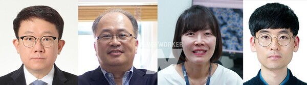 (왼쪽부터) GIST 생명과학부 김용철 교수·박철승 교수·진미선 교수, 박수빈 박사과정생