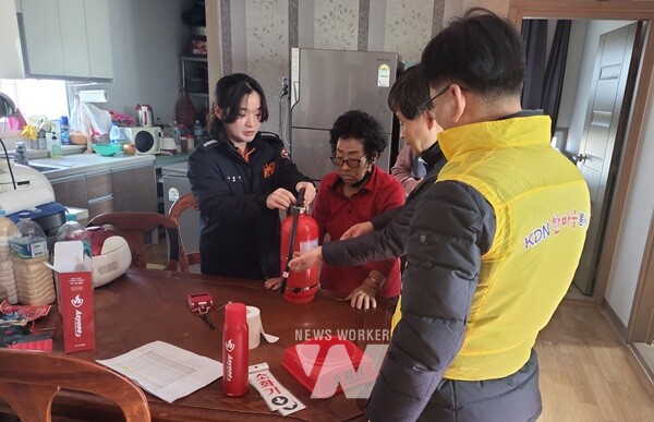 한전KDN, 나주소방서, 동신대 합동 봉사활동 모습