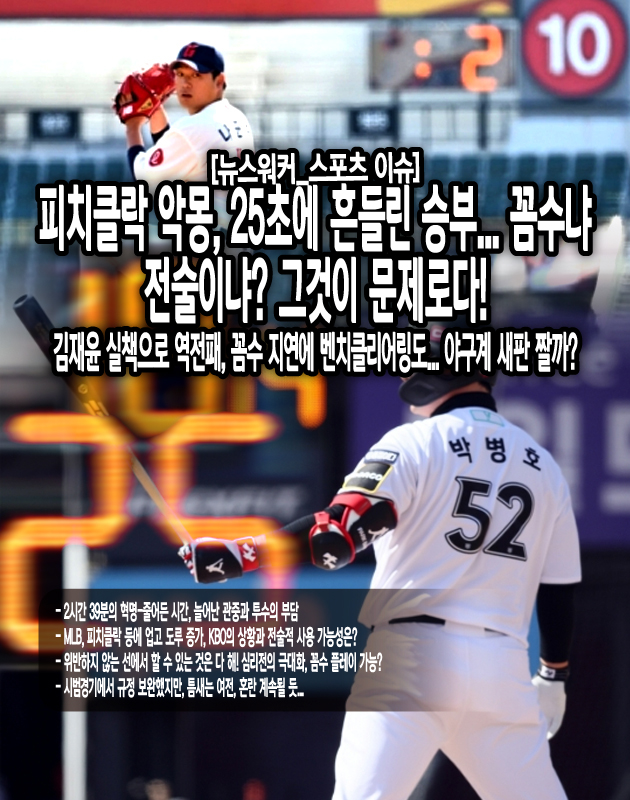 시간은 줄었지만, 그 속을 흔드는 플레이는 오히려 더 다양해지고 있다. 마운드 위 투수는 타자의 루틴을 깨기 위해 템포를 조절하고, 타자는 투수의 흐름을 끊기 위해 타석 진입을 지연시킨다. 그 어떤 것도 불법은 아니다. 단지 새로 생긴 룰의 경계선 위를 걷는 전략일 뿐...[본문 중에서]