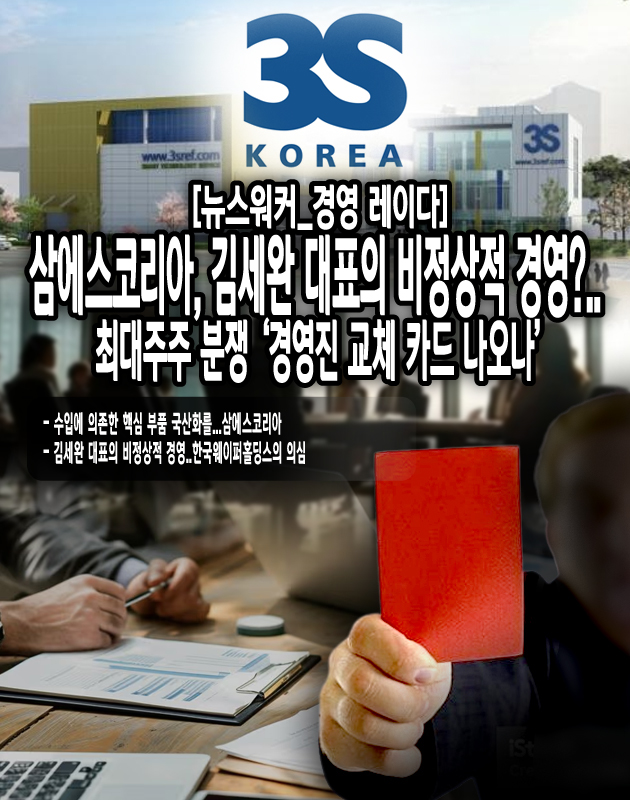 삼에스코리아가 지출한 유상증자 자금 우회 논란이다. 지난 2022년 11월, 삼에스코리아는 중국 기업이자 이전 최대주주였던 ‘나무가’(Namuga Technologies)를 대상으로 65억 원 규모의 유상증자를 단행했다. 이를 통해, 나무가는 4.9% 지분을 확보하며 최대주주에 올랐다. 이후 삼에스코리아는 2022년 말부터 2024년 1분기 동안 유상증자로 확보한 자금 중 64억 9000만원에 달하는 금액을 삼에스반도체재료소주유한공사에 출자했는데...[본문 중에서]