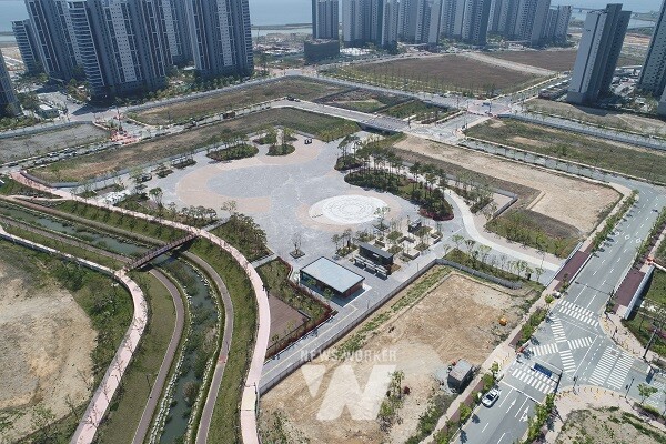 오룡지구 중심광장 전경