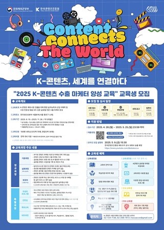 ‘K-콘텐츠와 세계를 연결할 글로벌 전문가 양성’... 콘진원, K-콘텐츠 수출 마케터 양성 과정 4기 모집