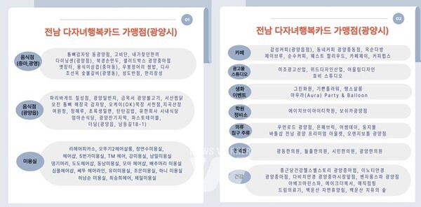 전남 광양시는 다자녀가정의 경제적 부담을 줄이고, 지역 소상공인과의 상생을 도모하기 위해 ‘전남 다자녀행복카드’ 가맹점을 모집하고 있다