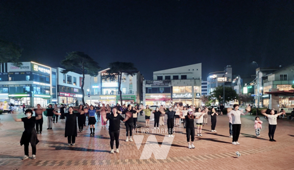 조례호수공원에서 진행된 해달맞이 생활체육 교실