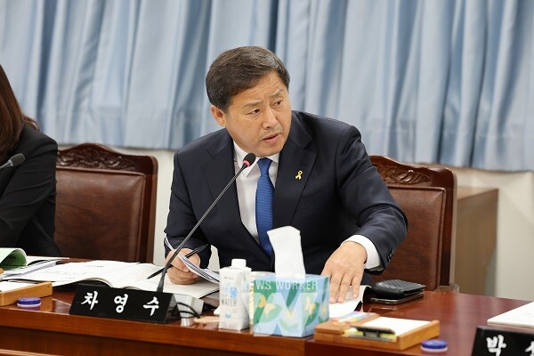 발언하는 차영수 의원(더불어민주당, 강진)