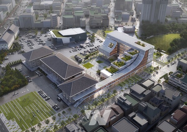 여수시 ‘본청사 별관 증축 건립사업’ 설계공모 당선작 조감도