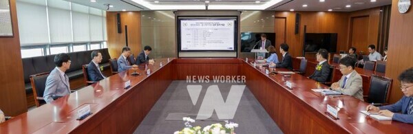 한전KDN-올시데이터 글로벌공급망 사업 추진을 위한 업무협약식 진행 모습