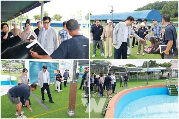 14일 함평엑스포공원 물놀이장, 이상익 함평군수 물놀이장 현장 점검