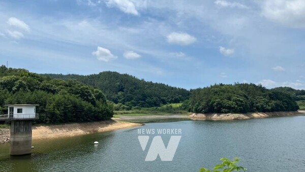 영암 신북정수장의 상수원 전경