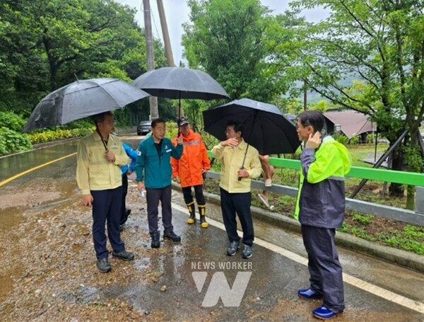 정인화 시장 다압면 금천리 피해현장 확인