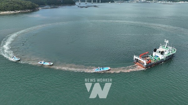 완도군, 적조 방제 민관 합동 모의 훈련 진행