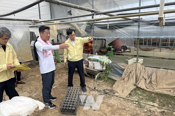 고광완 행정부시장이 28일 농촌지역과 무더위쉼터 운영 실태 현장점검을 실시하고 있다./광주광역시 제공