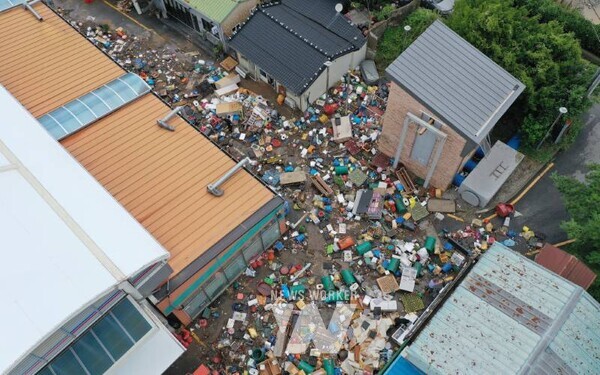 함평천지전통시장 피해 현장 항공 사진