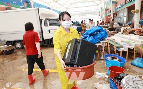 함평천지전통시장 피해 현장 복구 현장