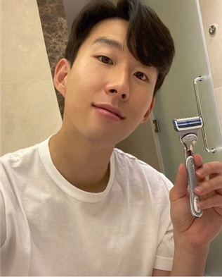 질레트 면도기 광고모델 손흥민 [사진=손흥민 인스타그램]