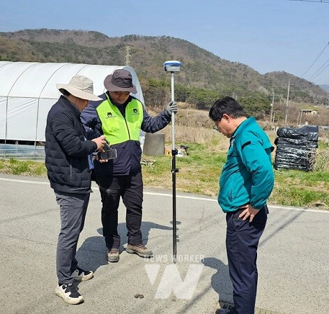 장성군이 지적기준점 일제조사를 마무리했다