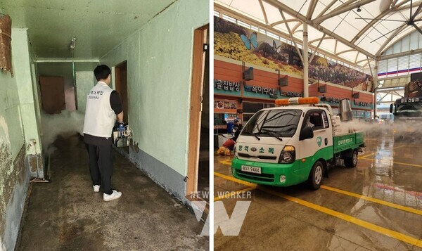 전남 함평군이 최근 집중호우로 인한 감염병 2차 피해를 막기 위해 긴급 방역 활동에 나섰다.