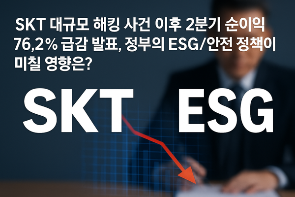 SKT 영업이익은 전년 동기 대비 37.1%, 당기순이익은 76.2% 감소, ESG(환경·사회·지배구조) 법제화부터 중대재해처벌법 엄격 적용, 개인정보보호 과징금 상향과 함께 개인정보 보호는 단순한 규제 준수를 넘어 기업의 지속가능성과 직결되는 핵심 경영 이슈로 부상