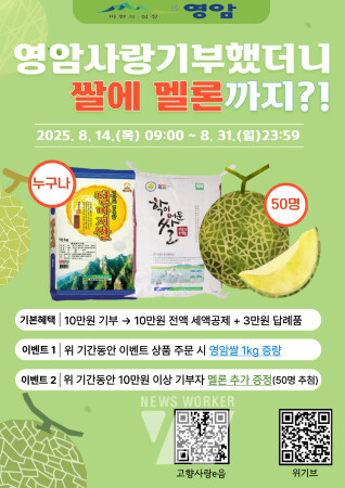 영암에 고향사랑기부했더니 '쌀에 멜론까지'