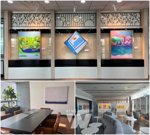 임대전시-국립목포병원,전남개발공사 사무실 임대작품 설치,한전KDN 본관 로비 기획전시