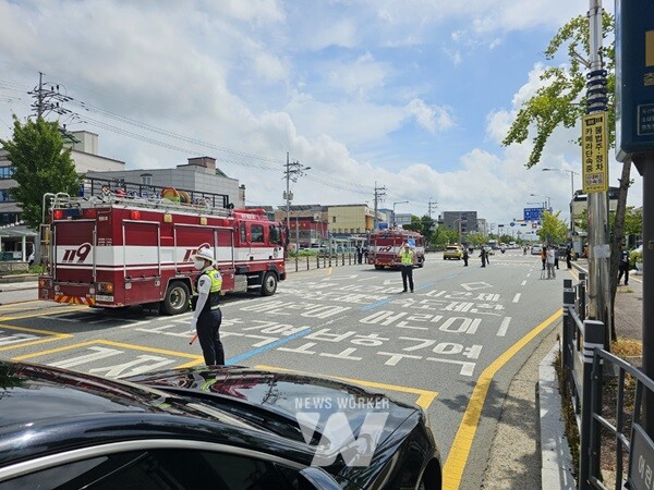 2024민방위훈련_소방차길터주기