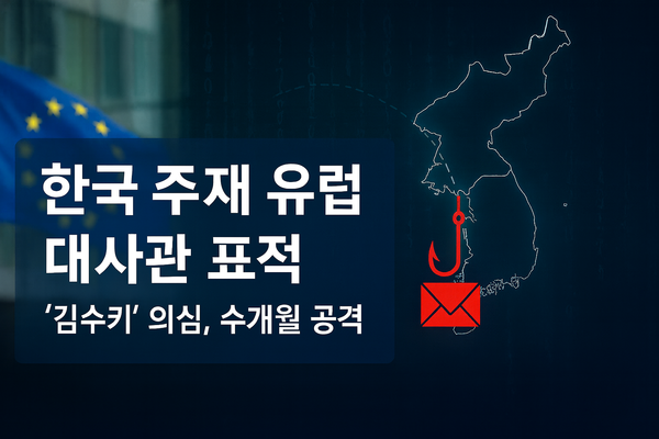 북한 또는 중국 출신 해킹 집단 김수키(APT43), 이번 표적으로는 한국 주재 유럽 대사관