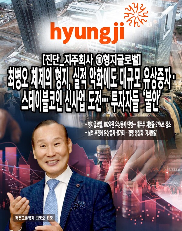 형지글로벌처럼 테마주 이슈로 주가가 단기 급등했지만 실적 개선이 뒤따르지 않는 기업이 진행하는 유상증자는 업황이나 펀더멘털 개선에 따른 유증이 아니므로 투자자들은 더욱 신중해야할 필요가 있다. [본문 중에서]" height="762" loading="lazy