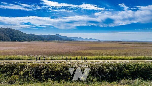 남파랑길을 걷는 사람들