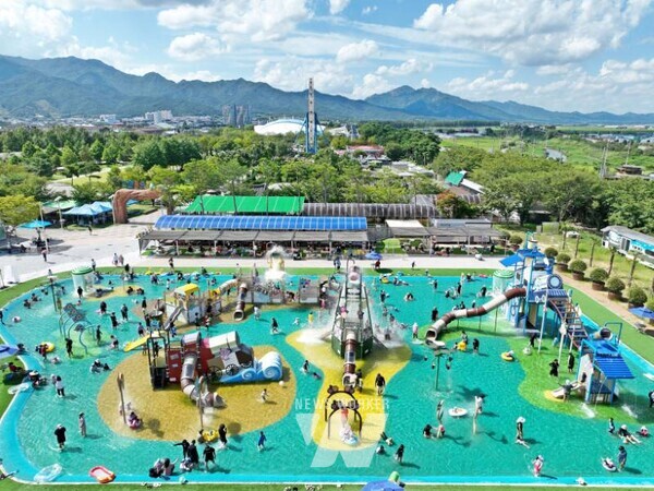 곡성 섬진강기차마을 물놀이장 전경