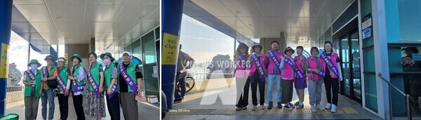 하의면새마을부녀회‘무더위 캠페인’ 단체 기념촬영