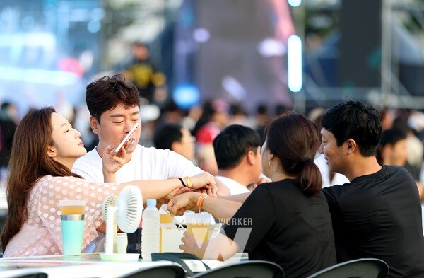 강진 오감누리타운에서 열린 다(茶)정한 피크닉 in 하맥축제 현장 모습.