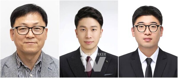 (왼쪽부터) 인공지능공학전공 심춘보 교수, 컴퓨터공학전공 정세훈 교수, 스마트융합학부 석박사통합과정 양현성 학생