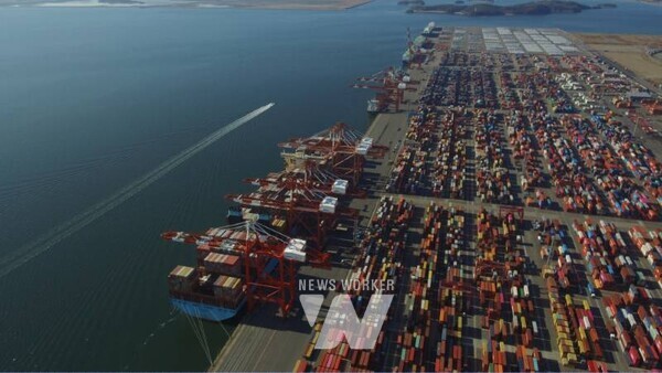 광양항 컨테이너부두 전경