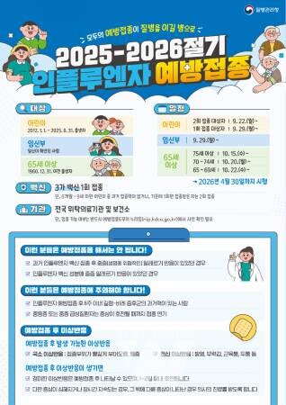 전남도, '겨울철 인플루엔자 예방접종' 22일부터 시행