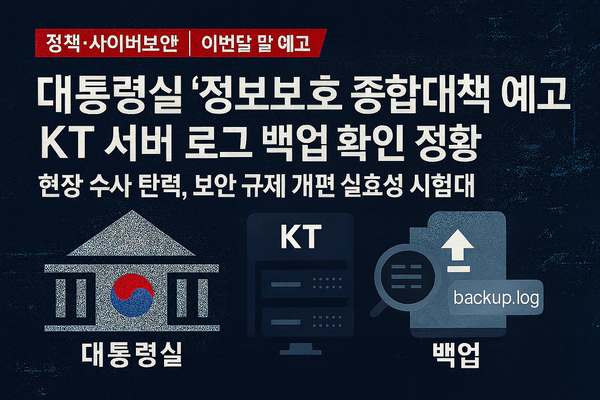 대통령실 “9월 말 정보보호 종합 대책”… KT ‘서버 로그 백업’ 확인 정황으로 현장 수사 탄력, 실효성 시험대 오른 보안 규제 개편