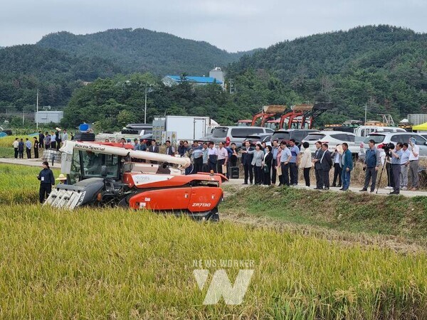 여수시(시장 정기명)는 벼 수확을 앞두고 지난 24일 소라면 대곡마을에서 ‘2025년 벼농사 종합평가회’를 열었다.